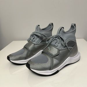 Puma Women’s Phenom Satin Silver Grey High Top Sneakers #19081803 - US Size 6